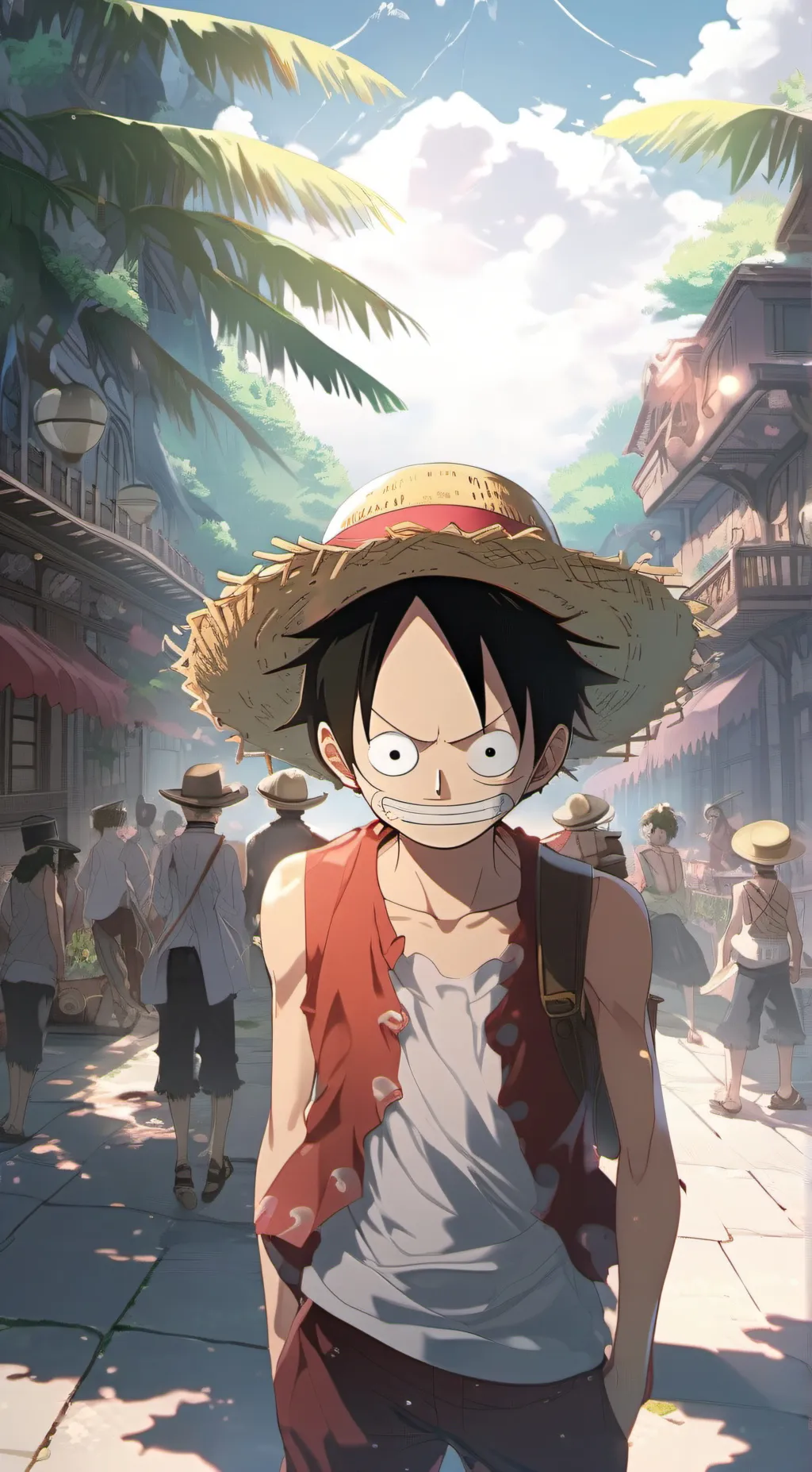 ai character: Straw hat pirates background