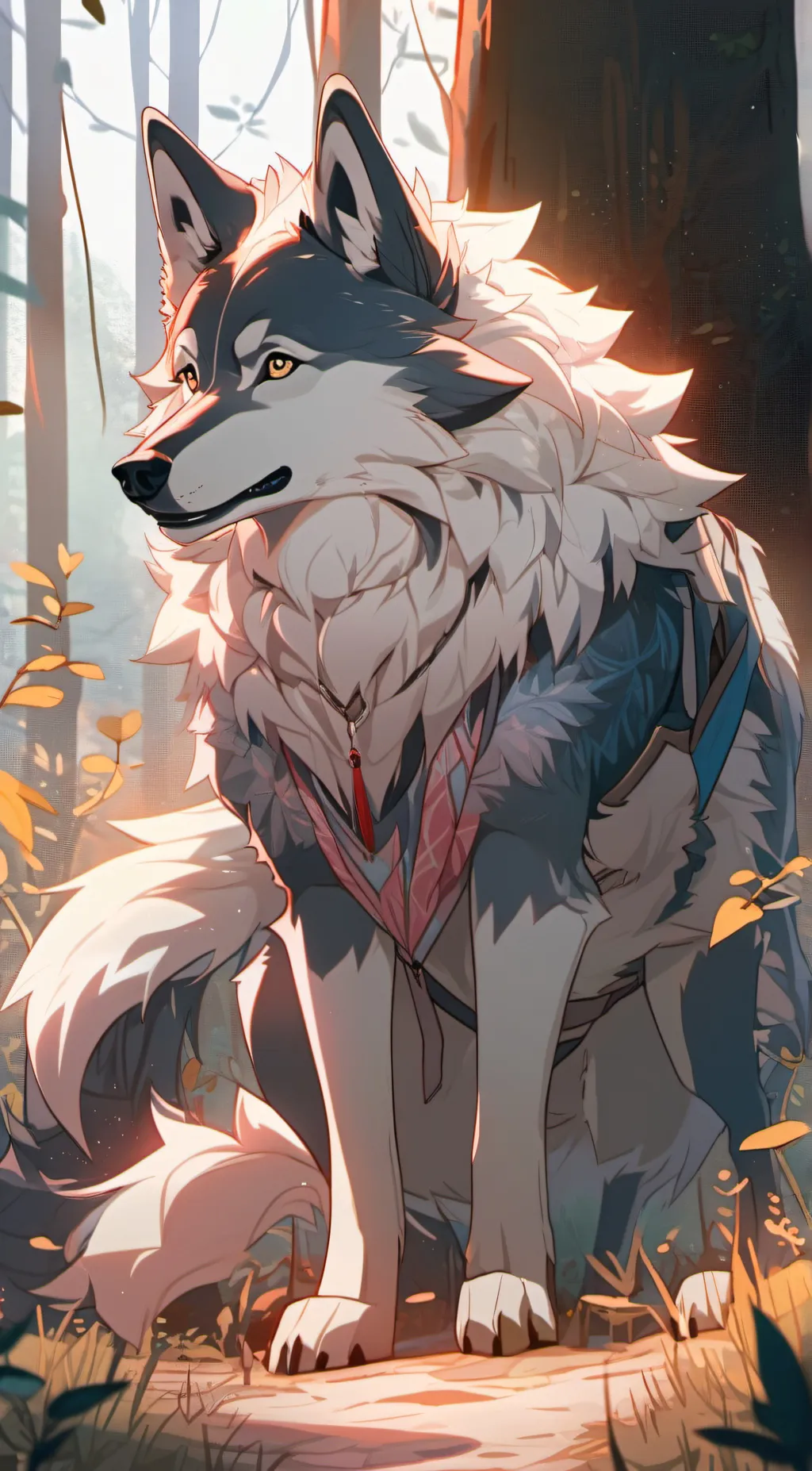 ai character: pregnant wolf background
