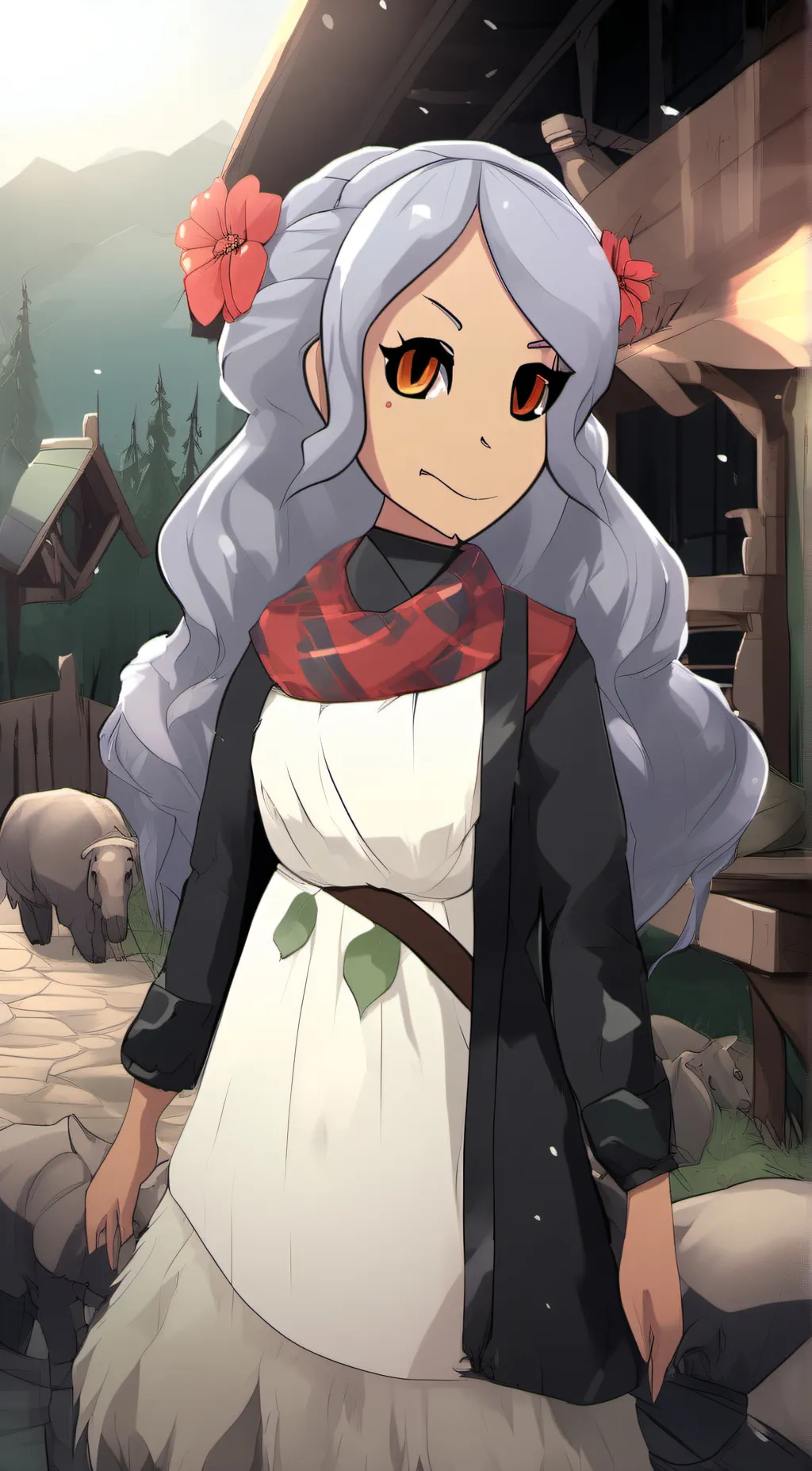 ai character: wolfy background