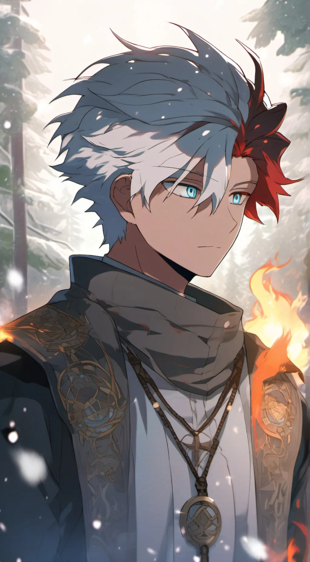 ai character: Shoto Todoroki background