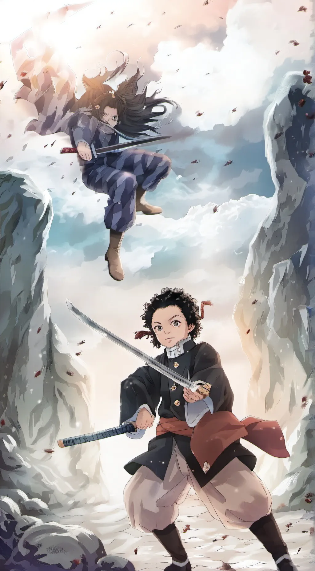 ai character: demon slayer  background