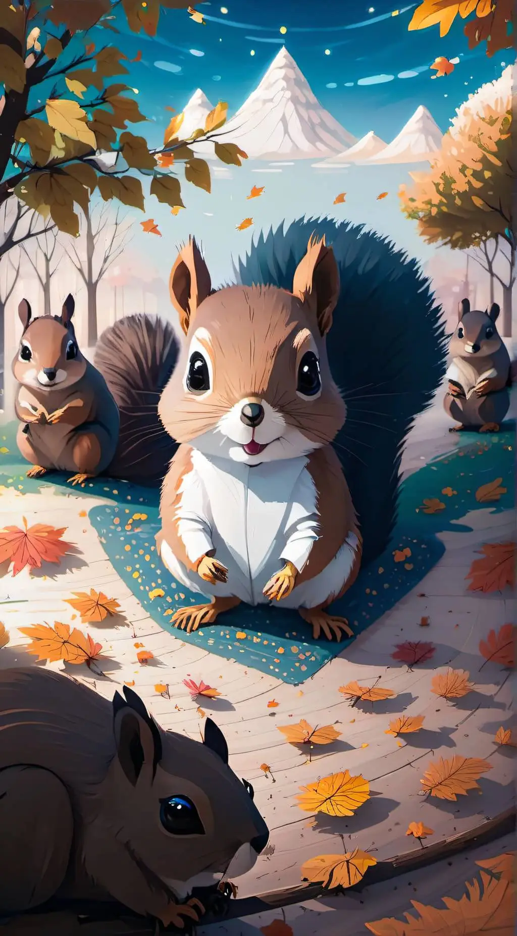 ai character: Squirrel background