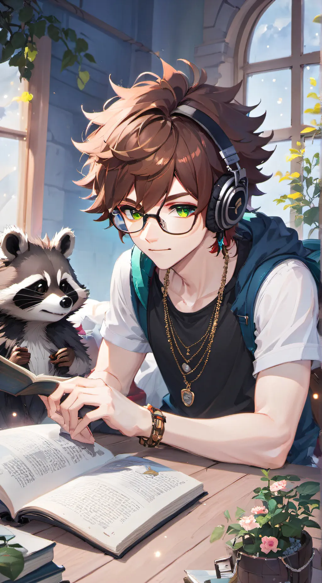 ai character: ash background