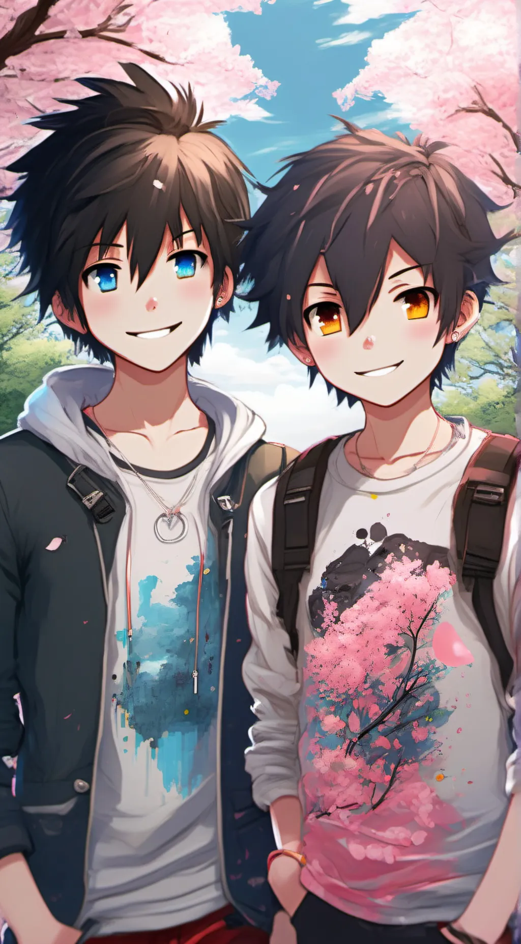 ai character: Jax and Max LOVE U background