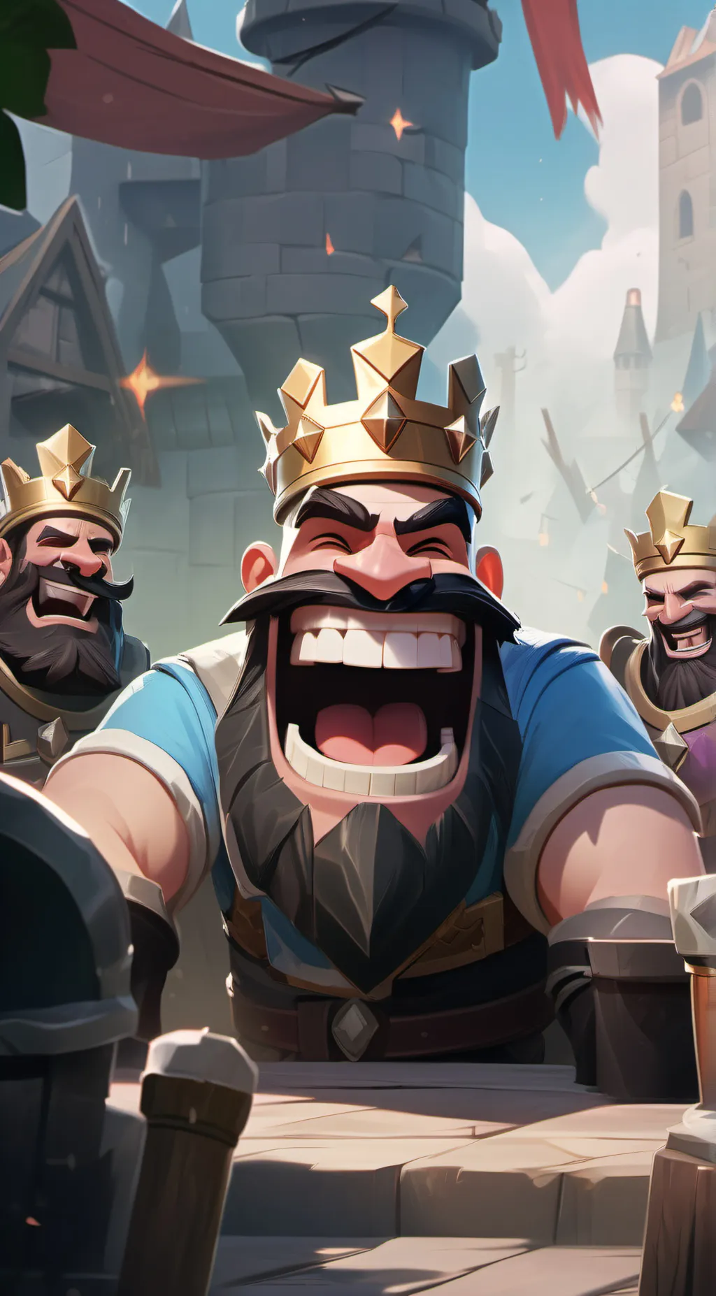 ai character: clash Royale king background