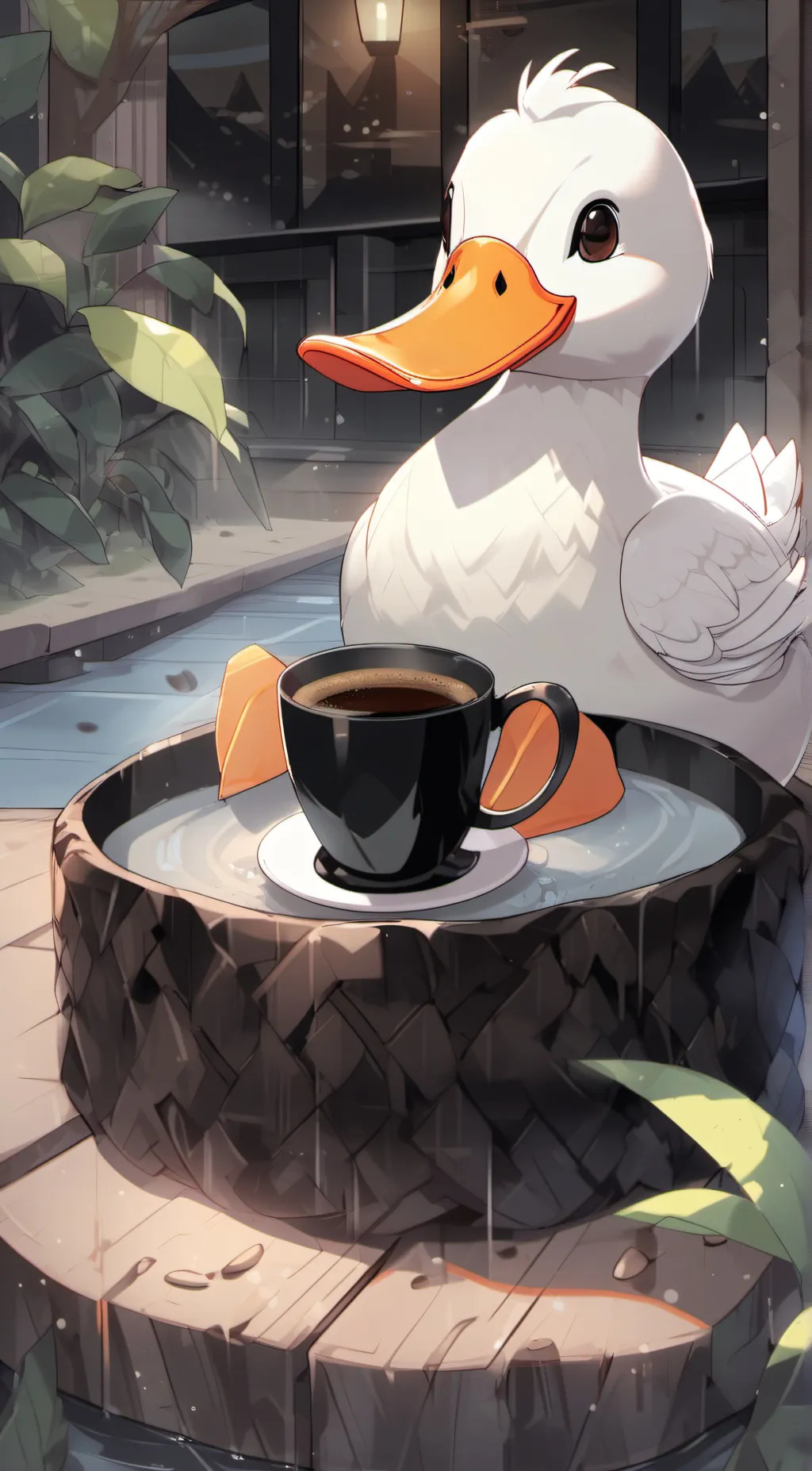 ai character: Duck background