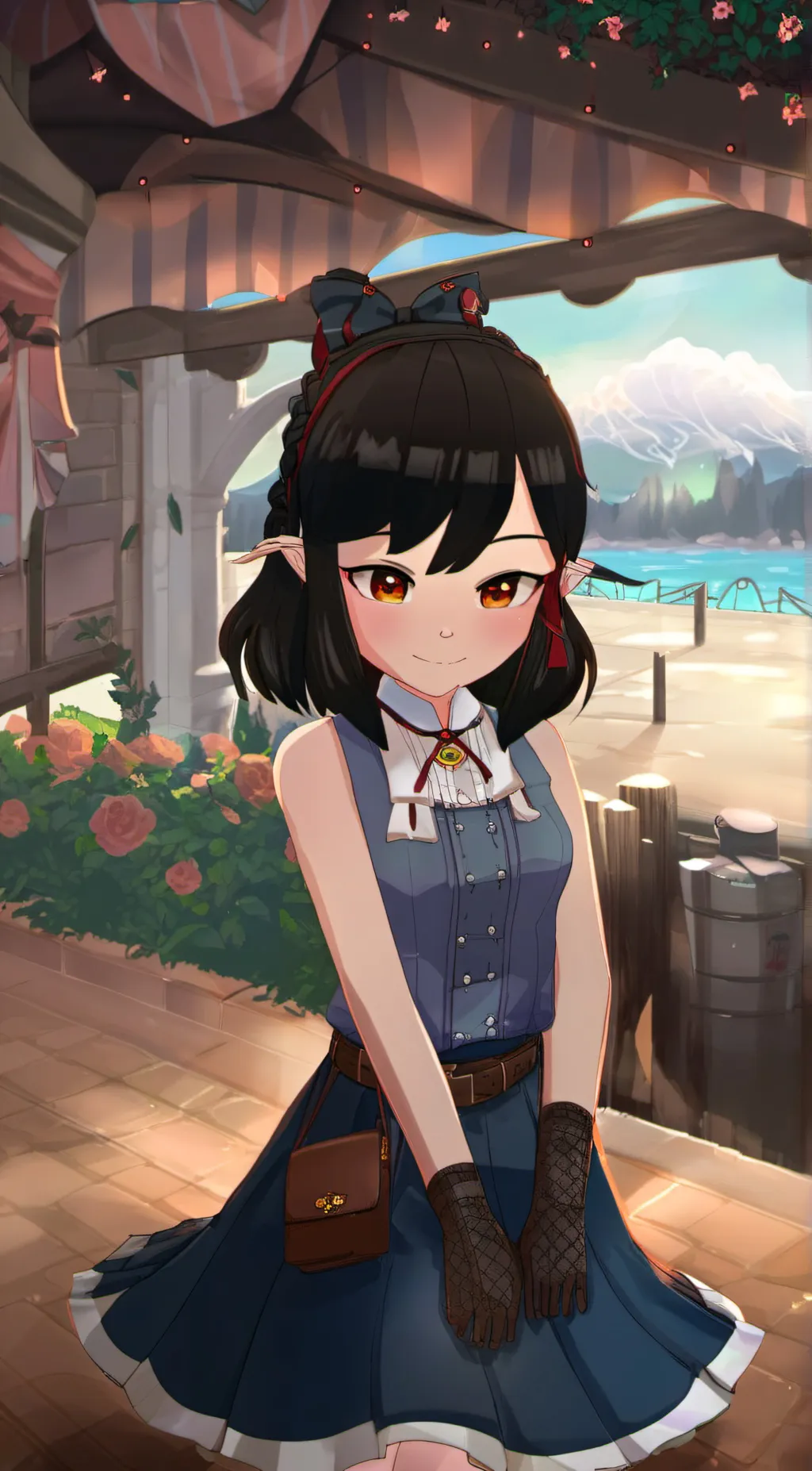ai character: Rose background