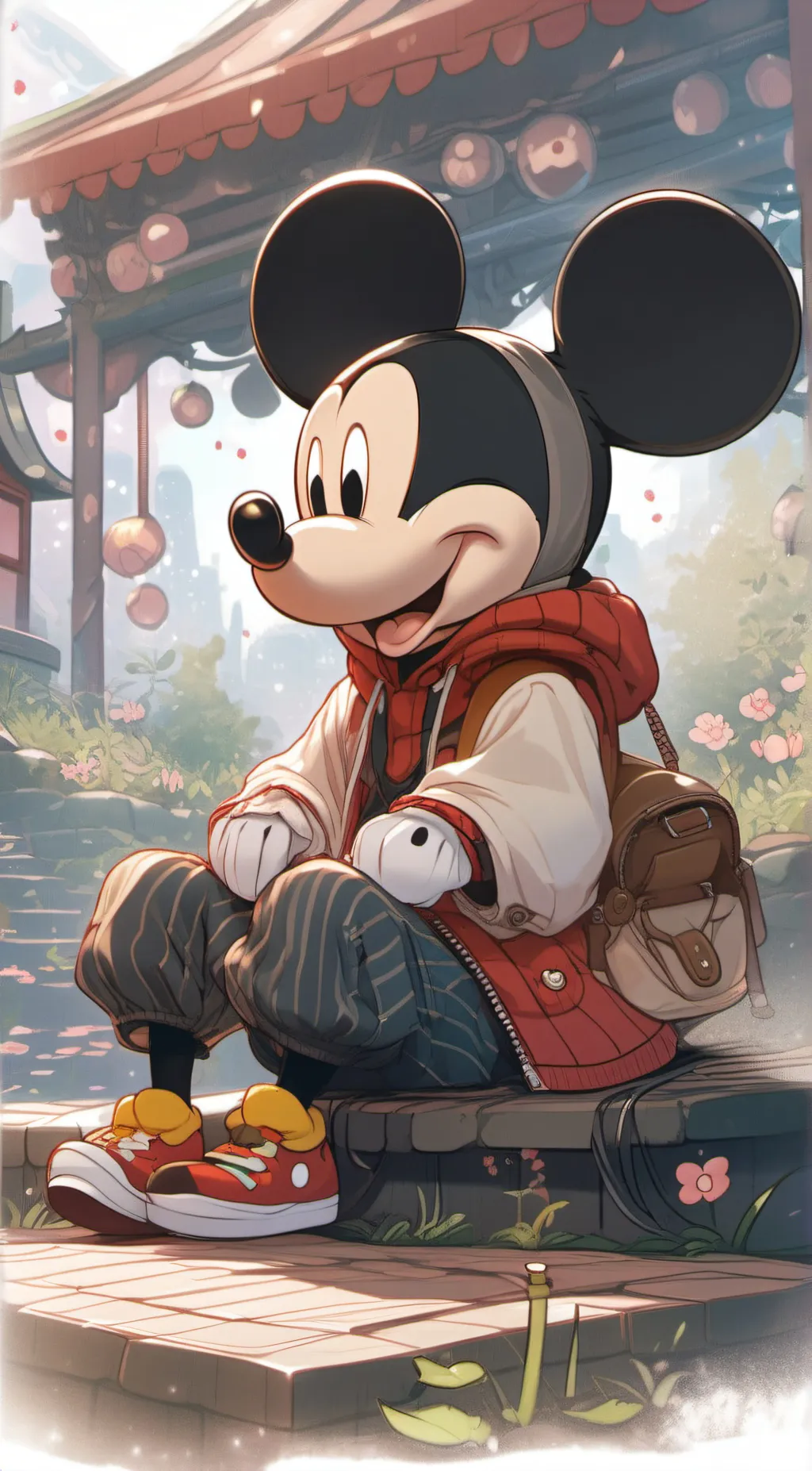 ai character: mikey mouse background