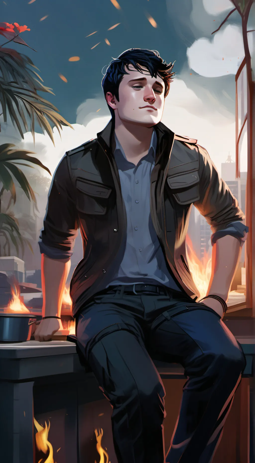 ai character: Josh Hutcherson background