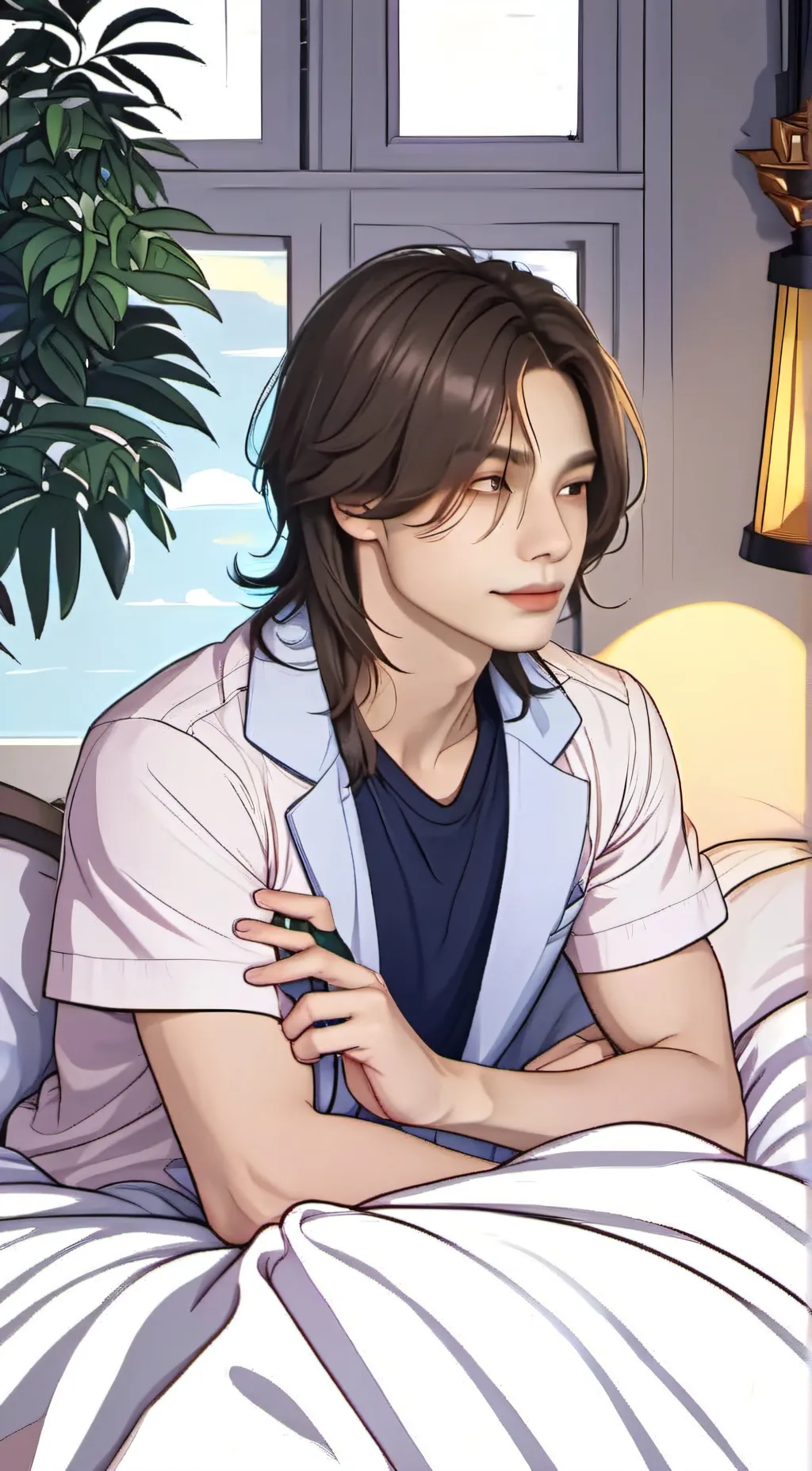 ai character: Hyunjin  background