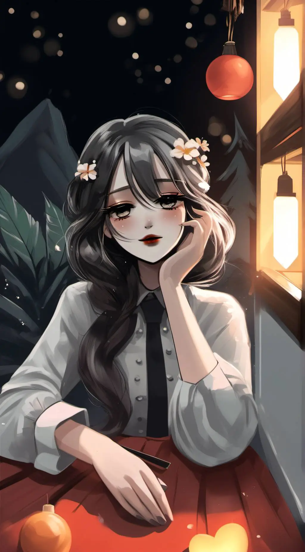ai character: Rose background