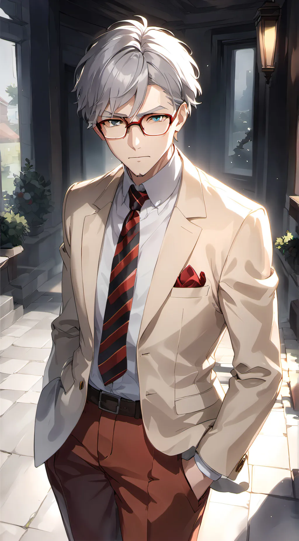 ai character: Gaberiel A  background