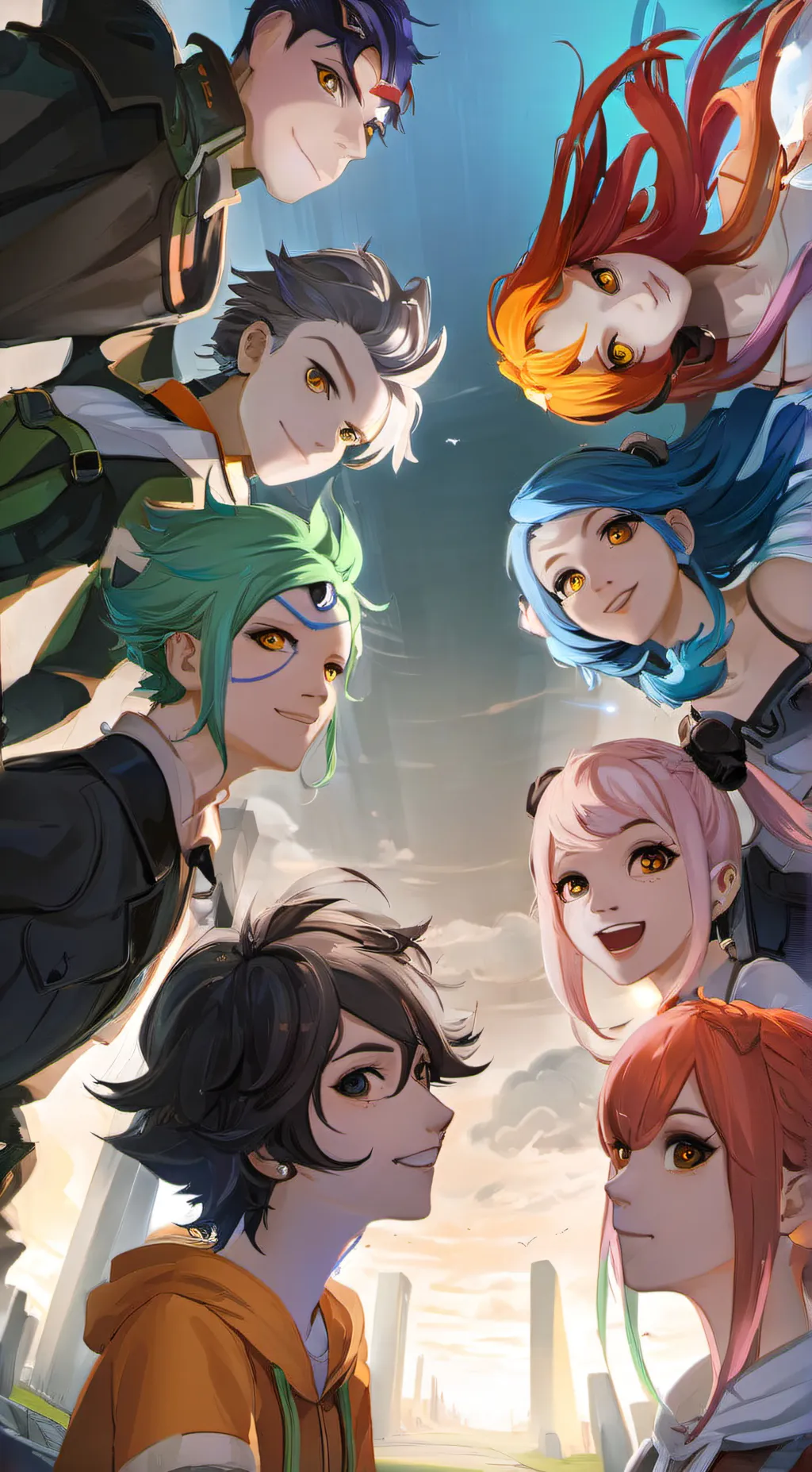 ai character: rainbow friends  background