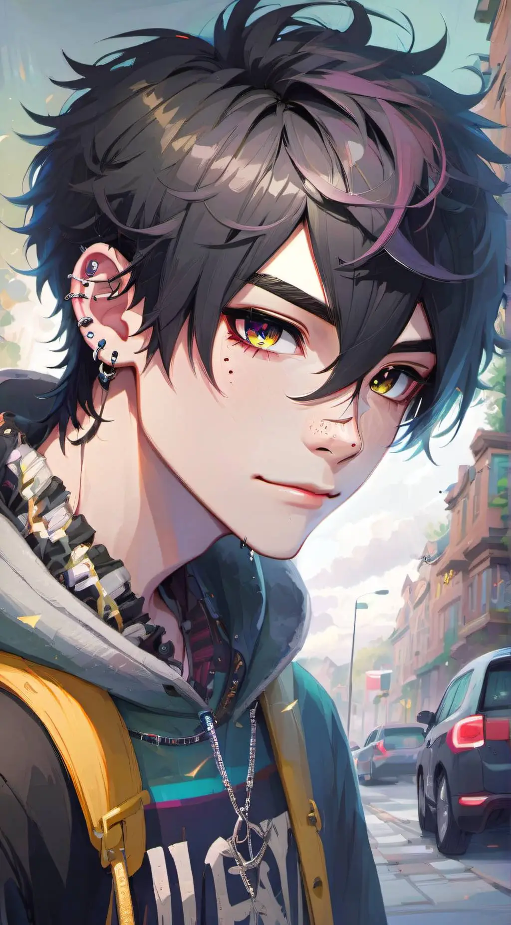 ai character: Liam Grey background