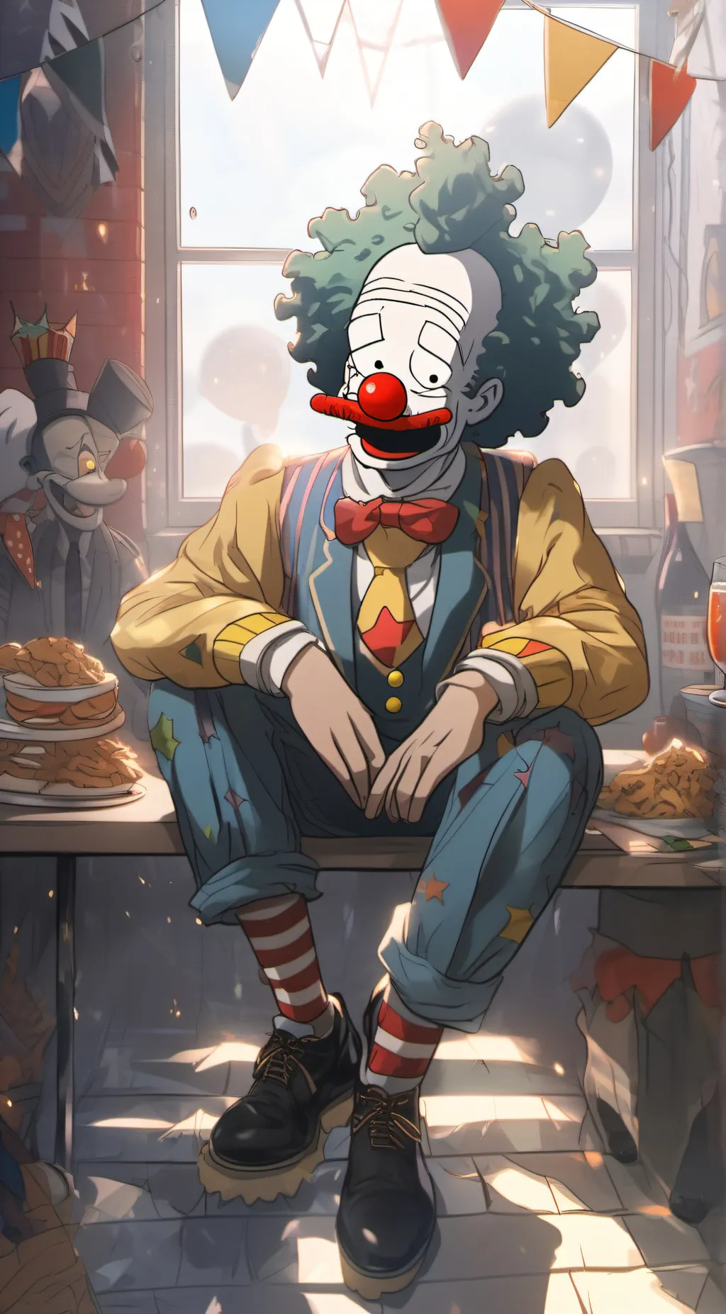 ai character: Krusty The Clown background