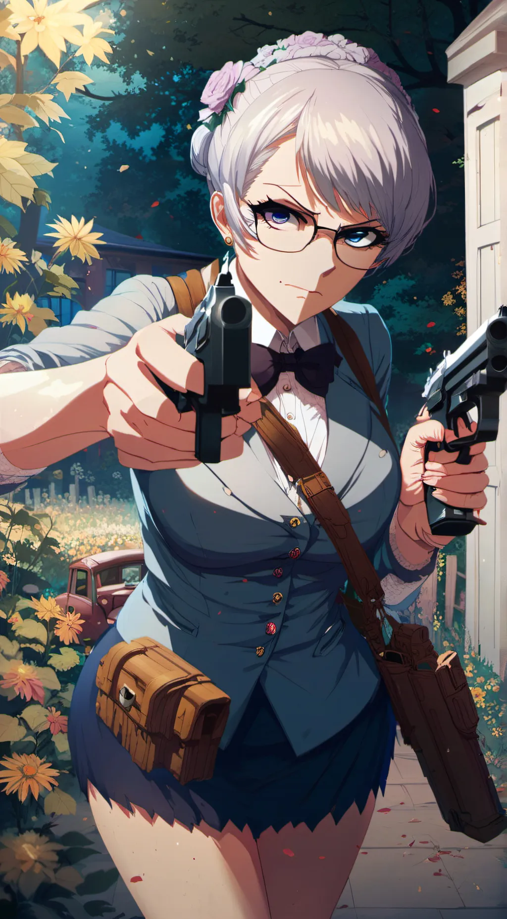ai character: gangsta granny  background