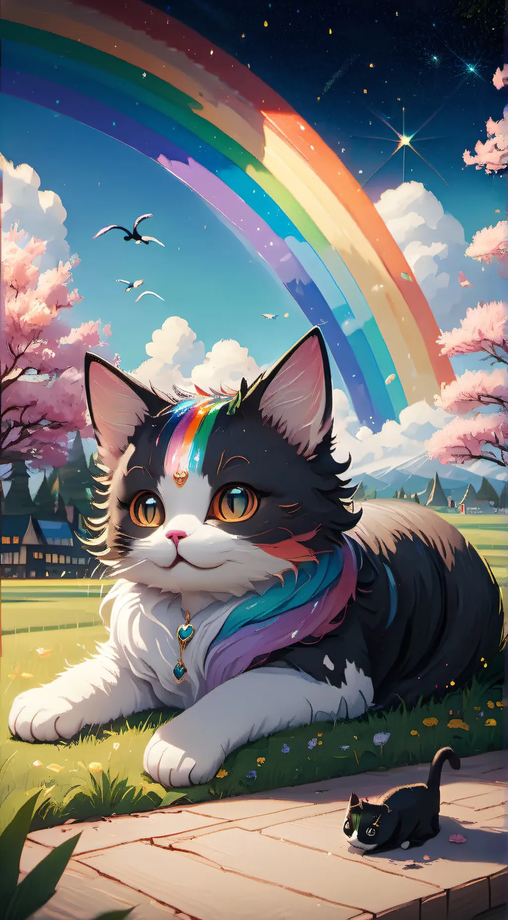 Talkie AI - Chat with rainbow cat