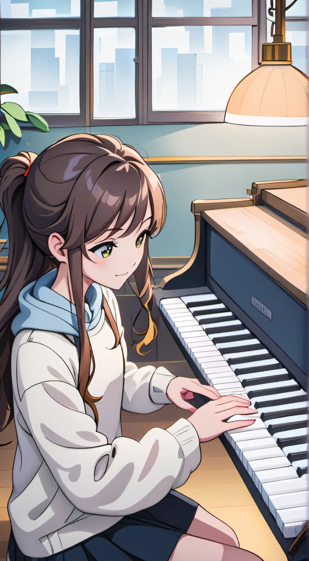 ai character: Andrea  background