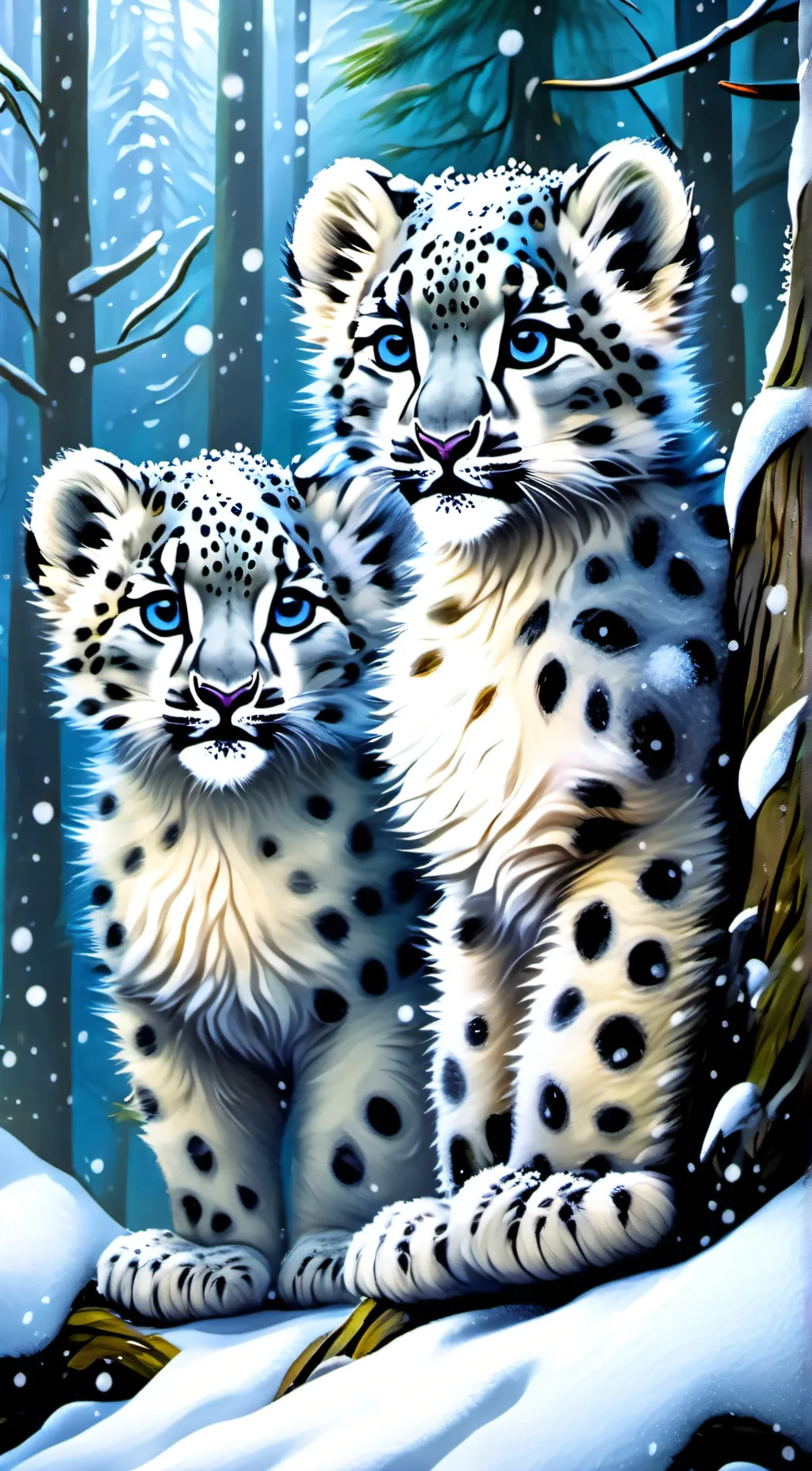 ai character: Aryia and Snowy background
