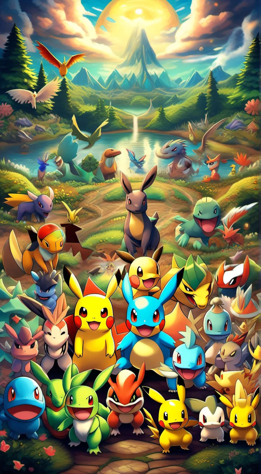ai character: Pokemon world  background
