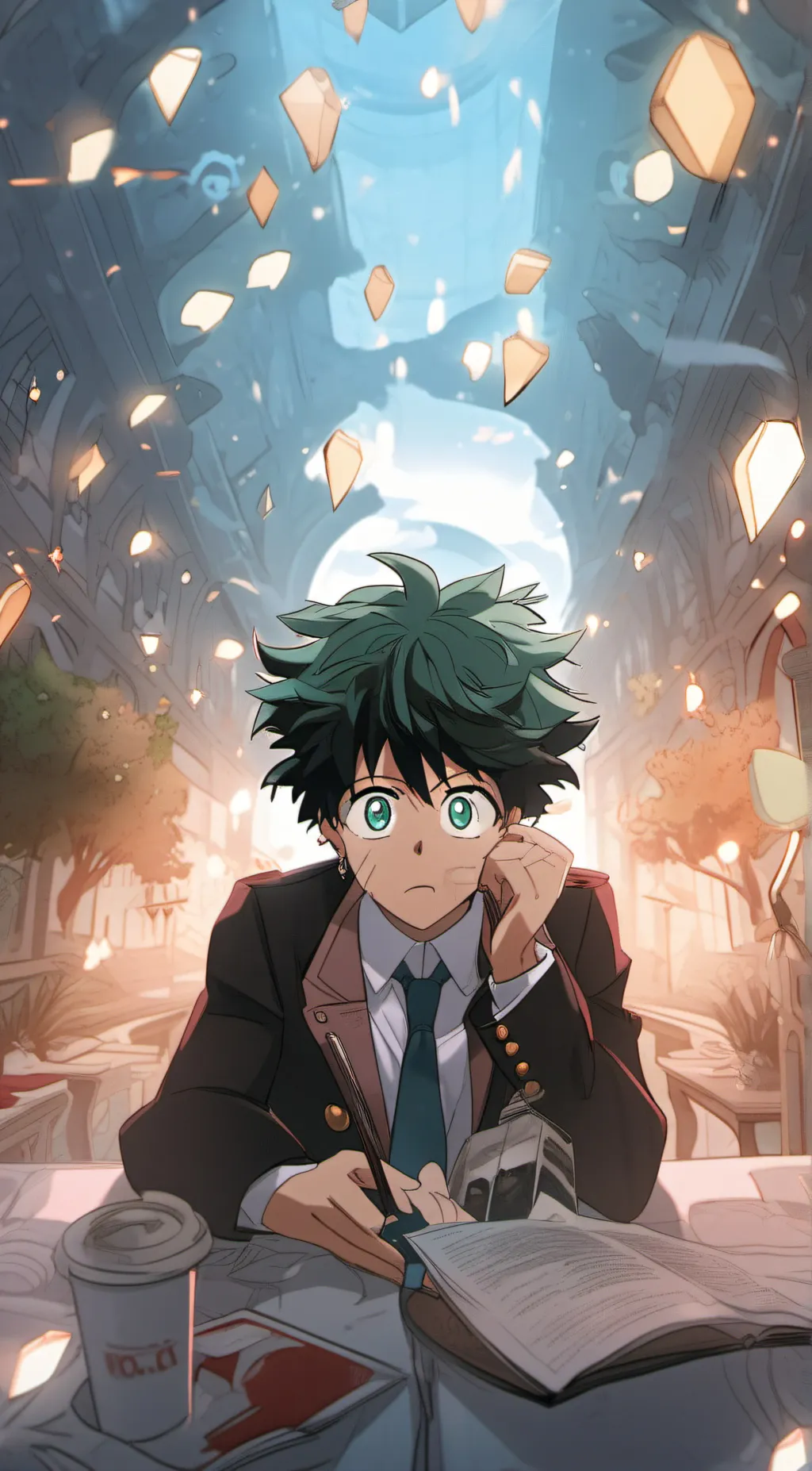 ai character: Izuku midoria  background
