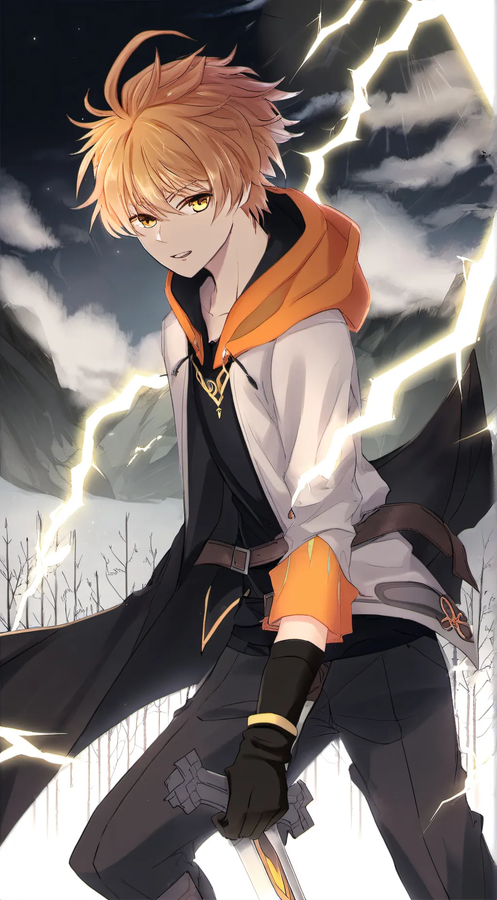 ai character: Zenitsu agastuma  background