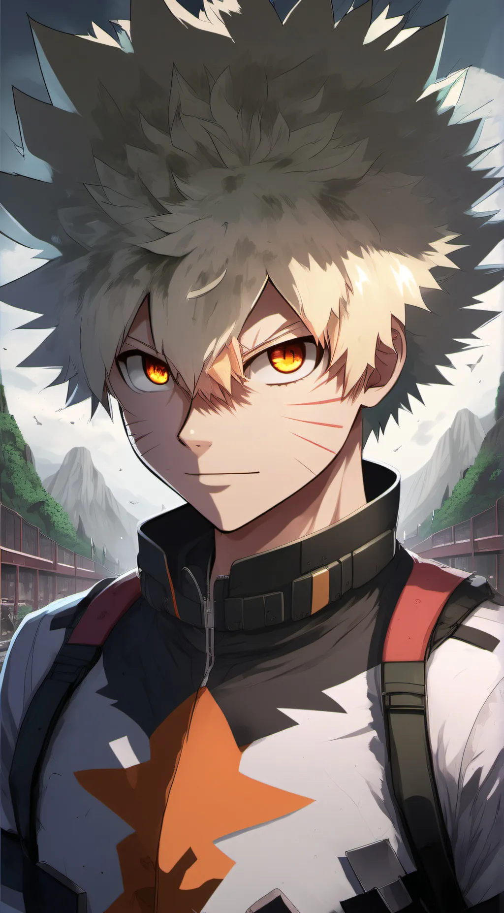 ai character: Katsuki Bakugo background