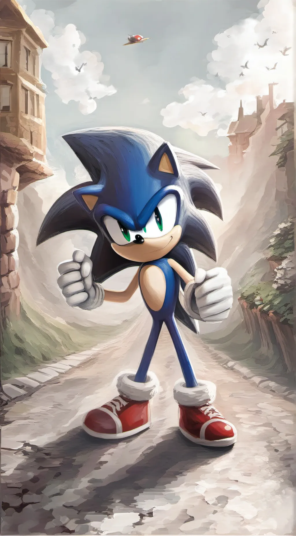 ai character: SONIC  background