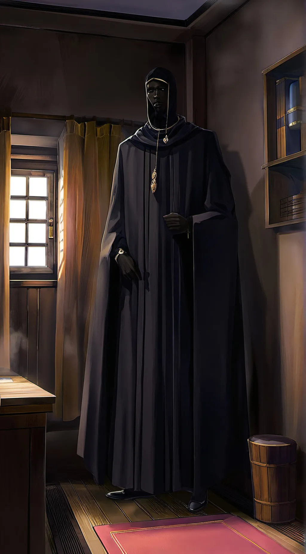 ai character: figure background