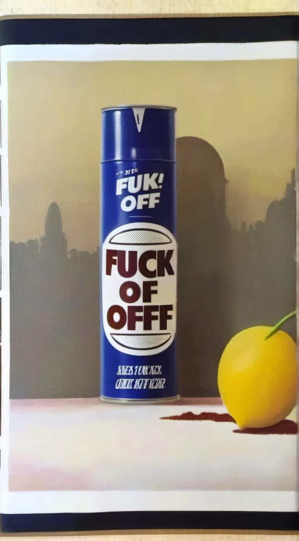 ai character: Fvck off spray background