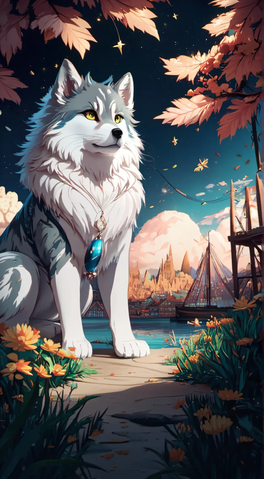 ai character: wolfy background