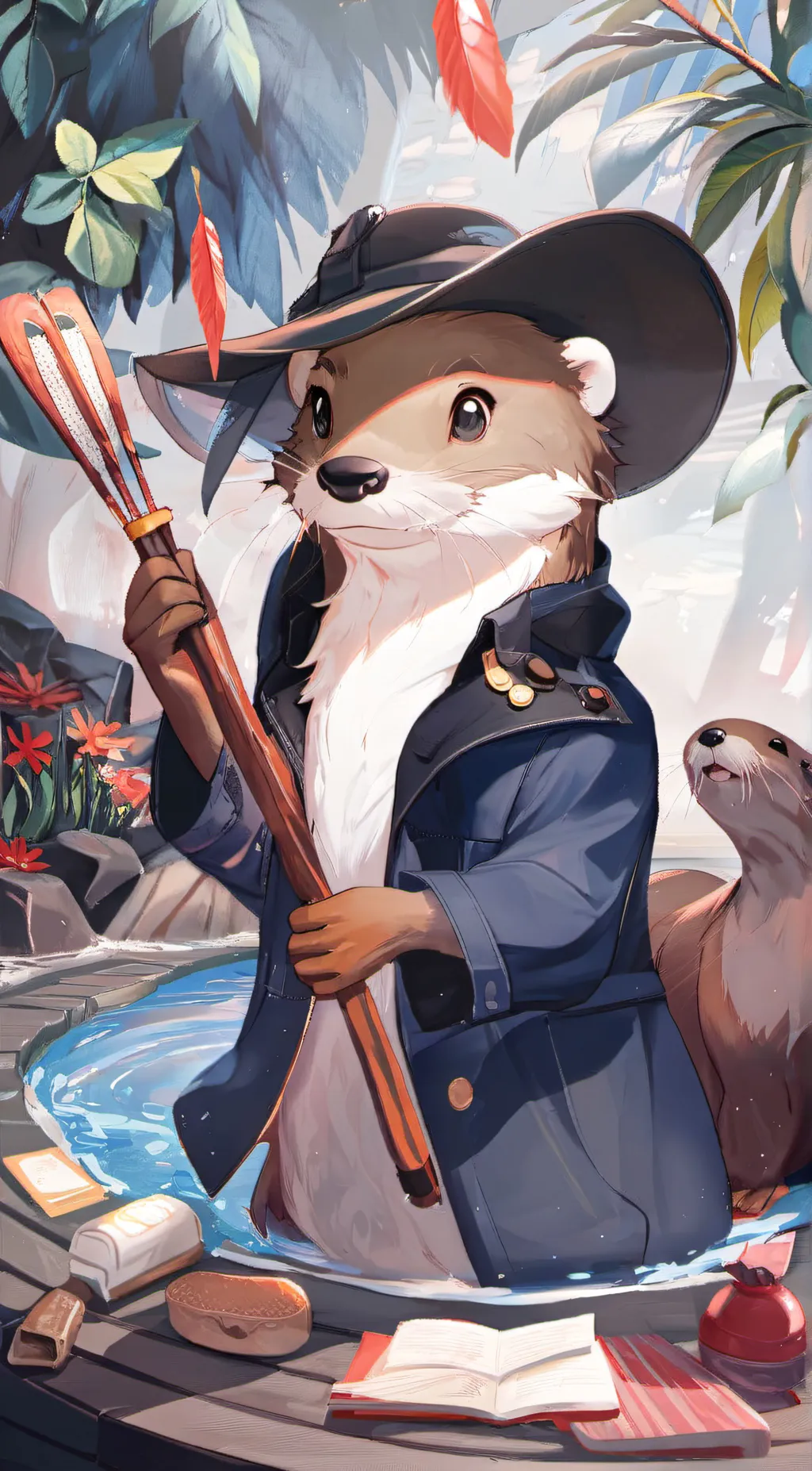 ai character: Otter explorer! background