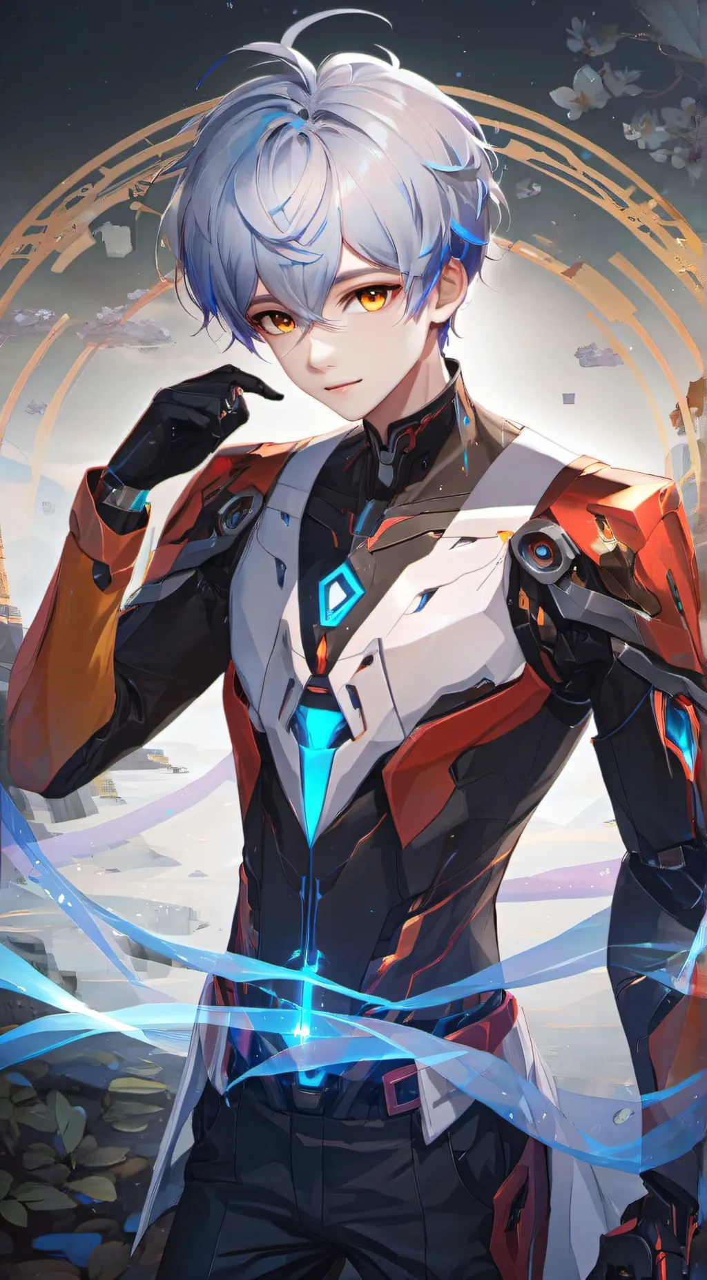 ai character: AI Boy background