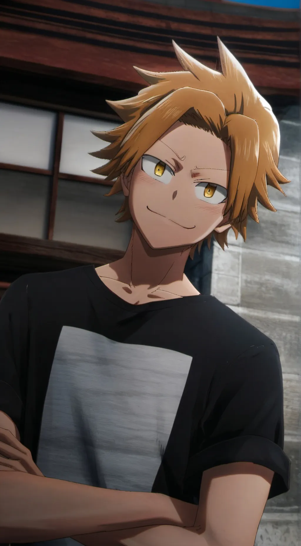 ai character: Denki Kaminari  background