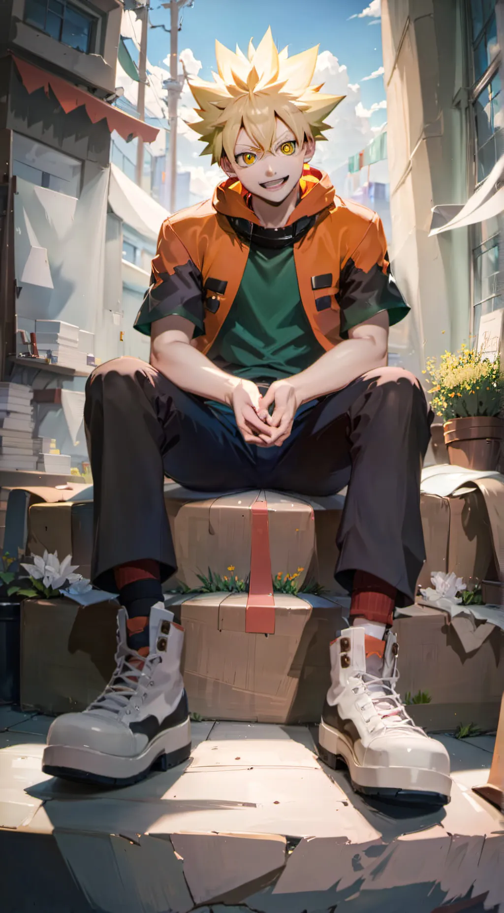 ai character: Bakudeku background