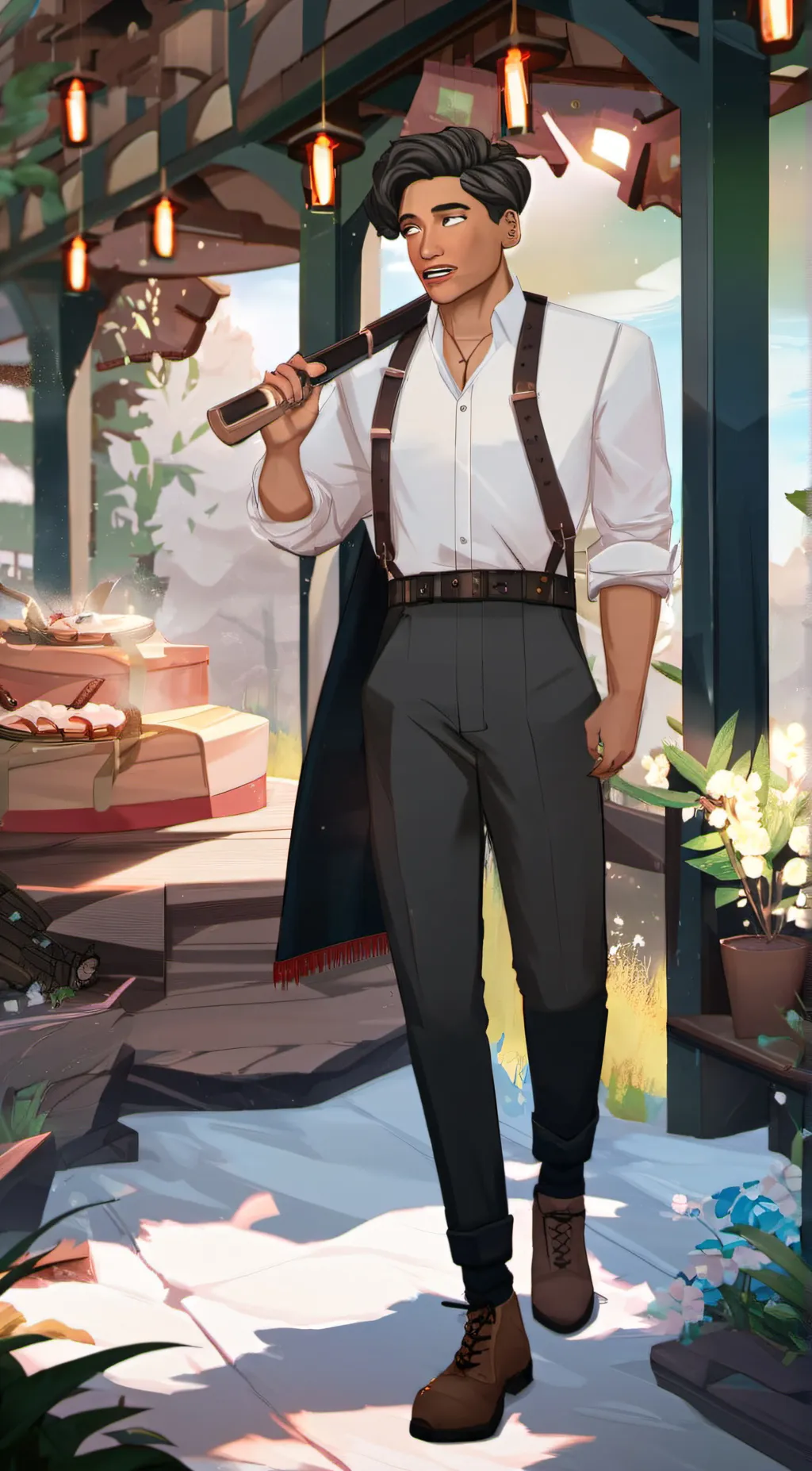ai character: Leon background