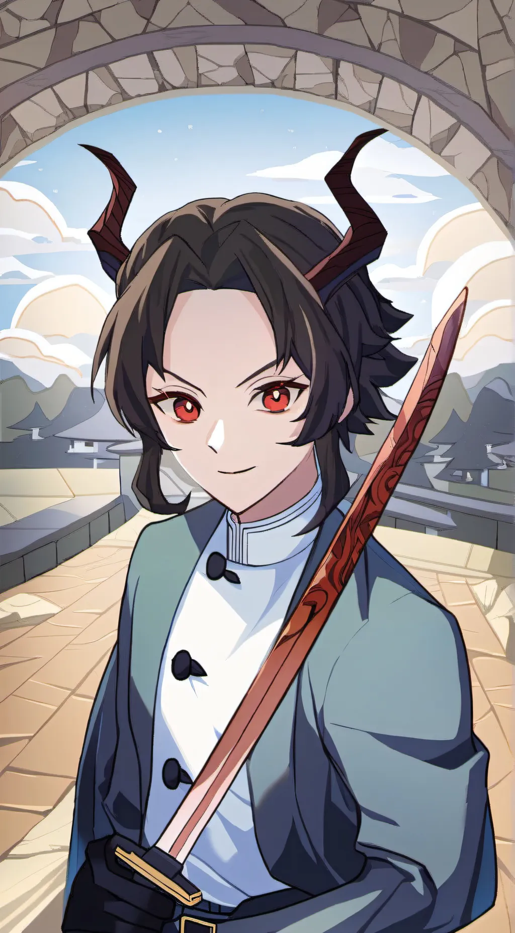 ai character: demon slayer background