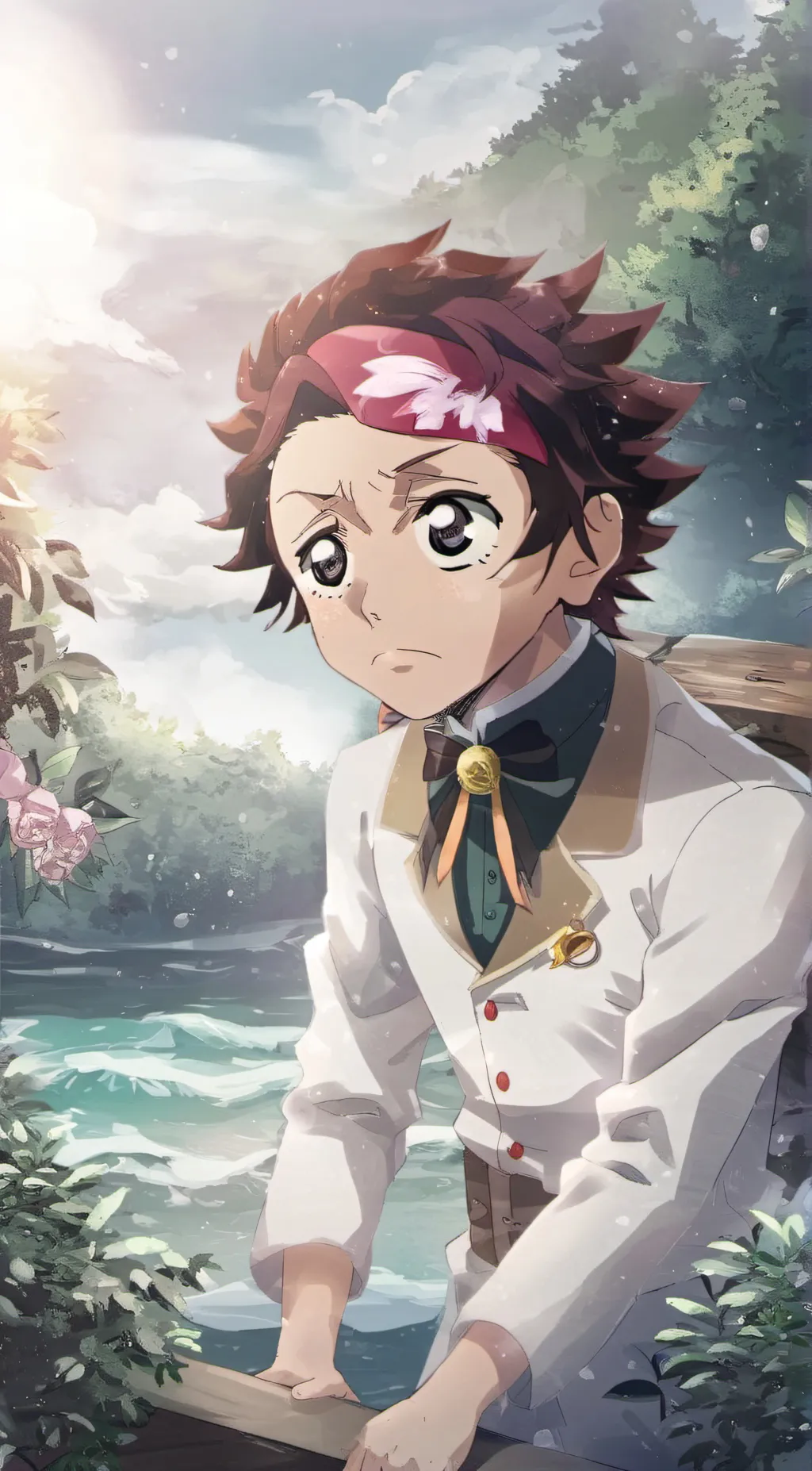 ai character: demon slayer  background