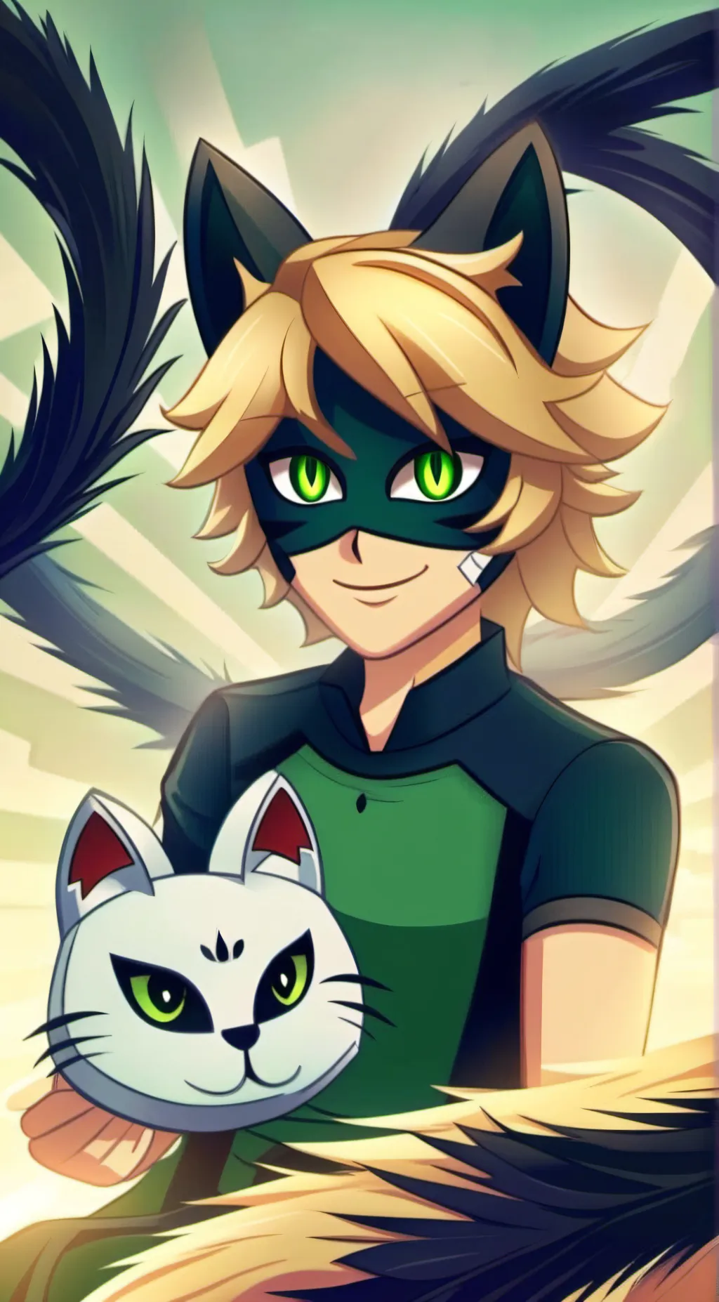 ai character: Cat Noir  background