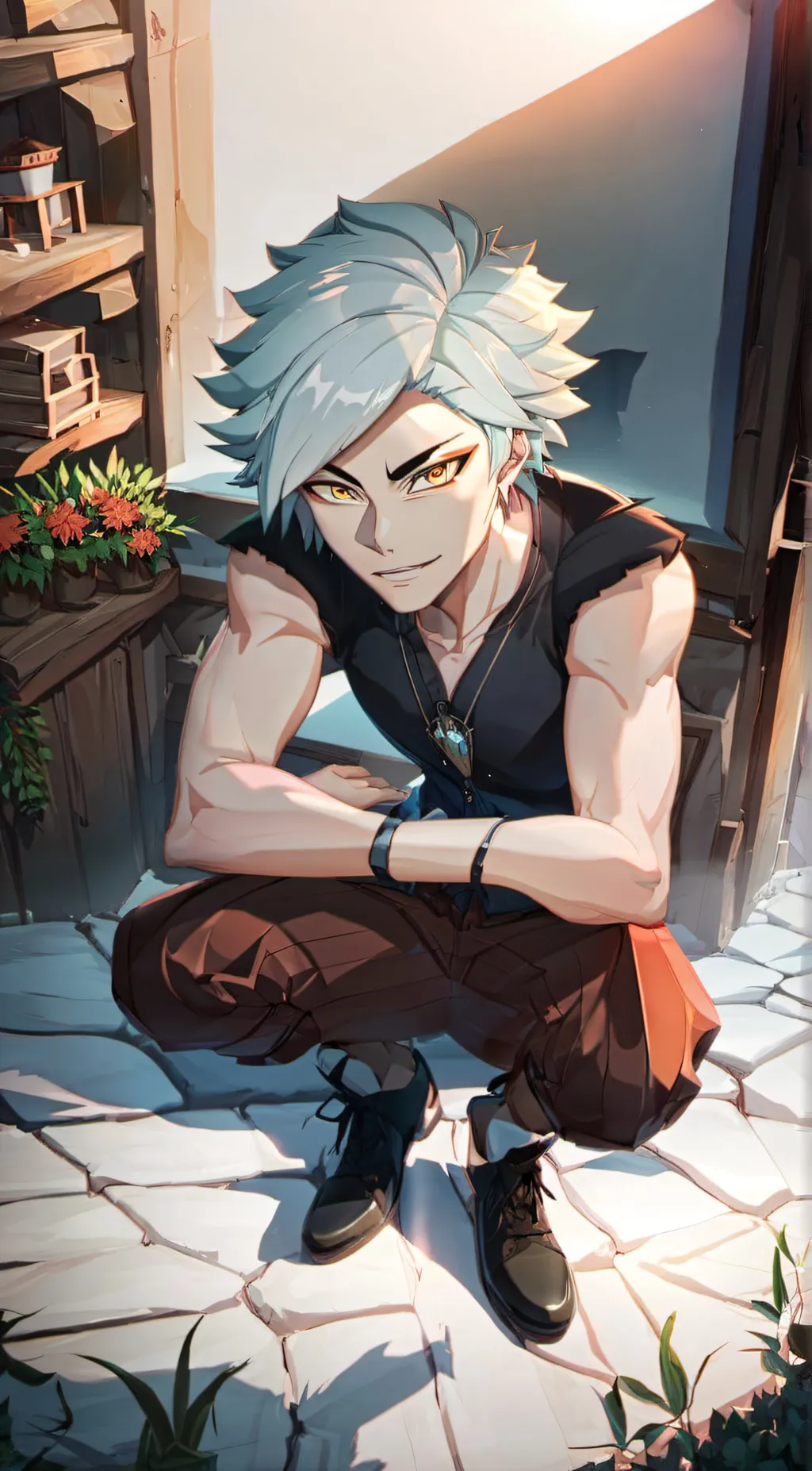 ai character: Hawks x Dabi background