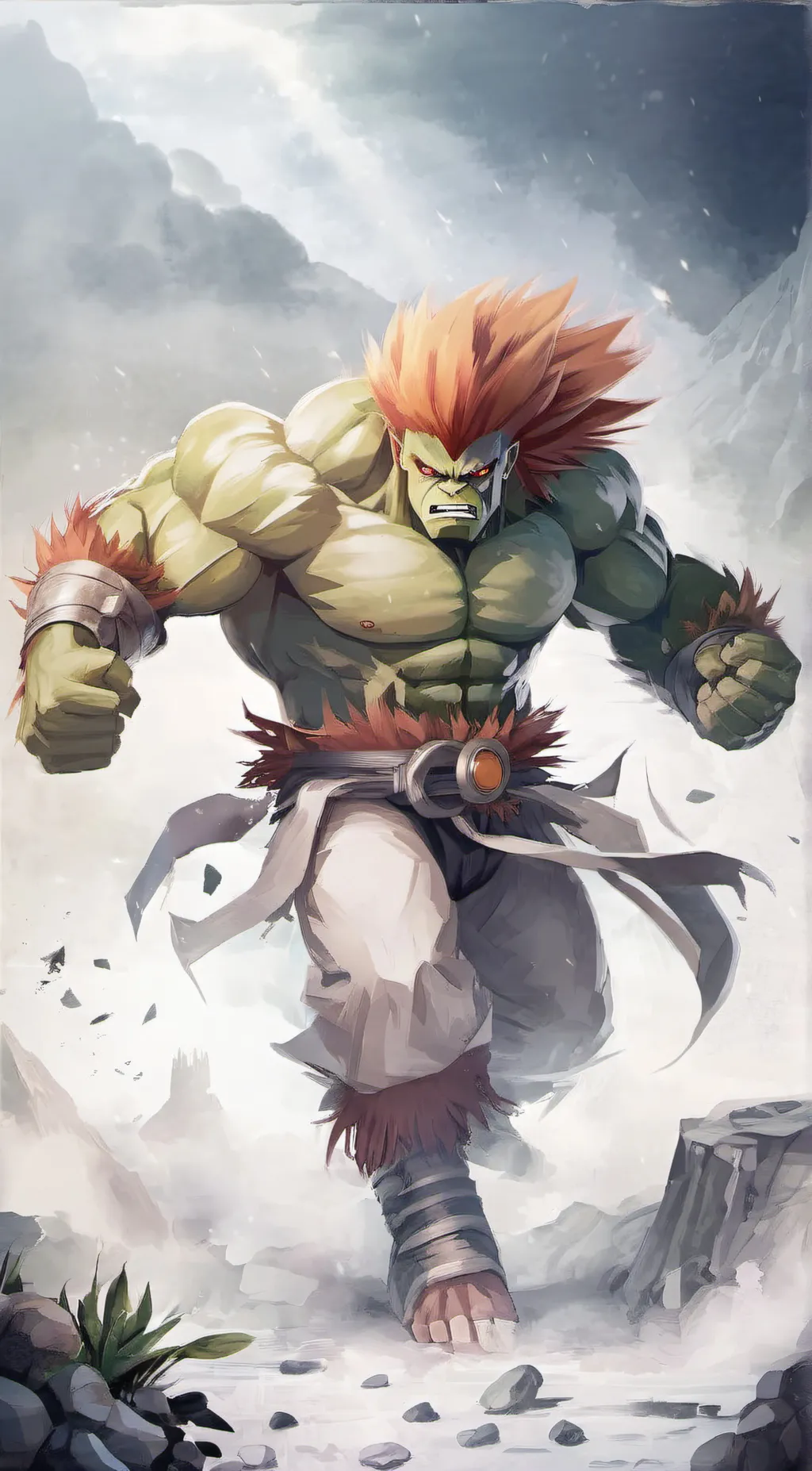 ai character: Blanka background