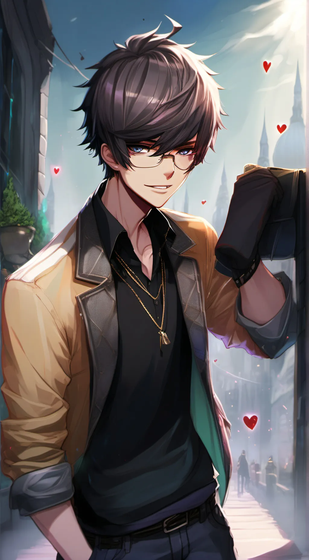 ai character: skiy background