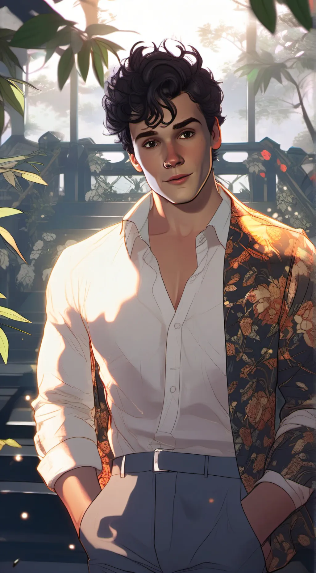 ai character: Mattheo riddle  background