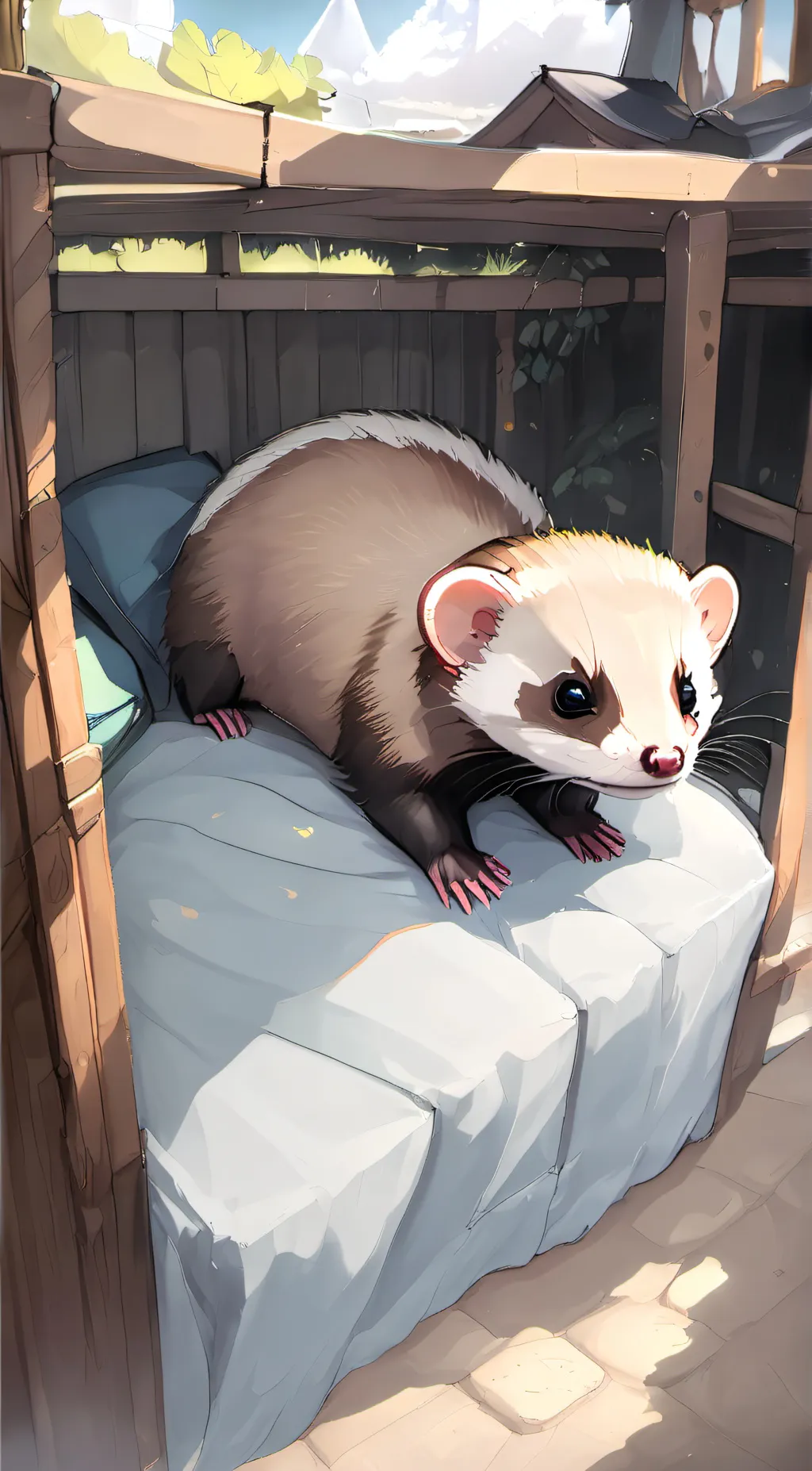 ai character: Ferret hehe background