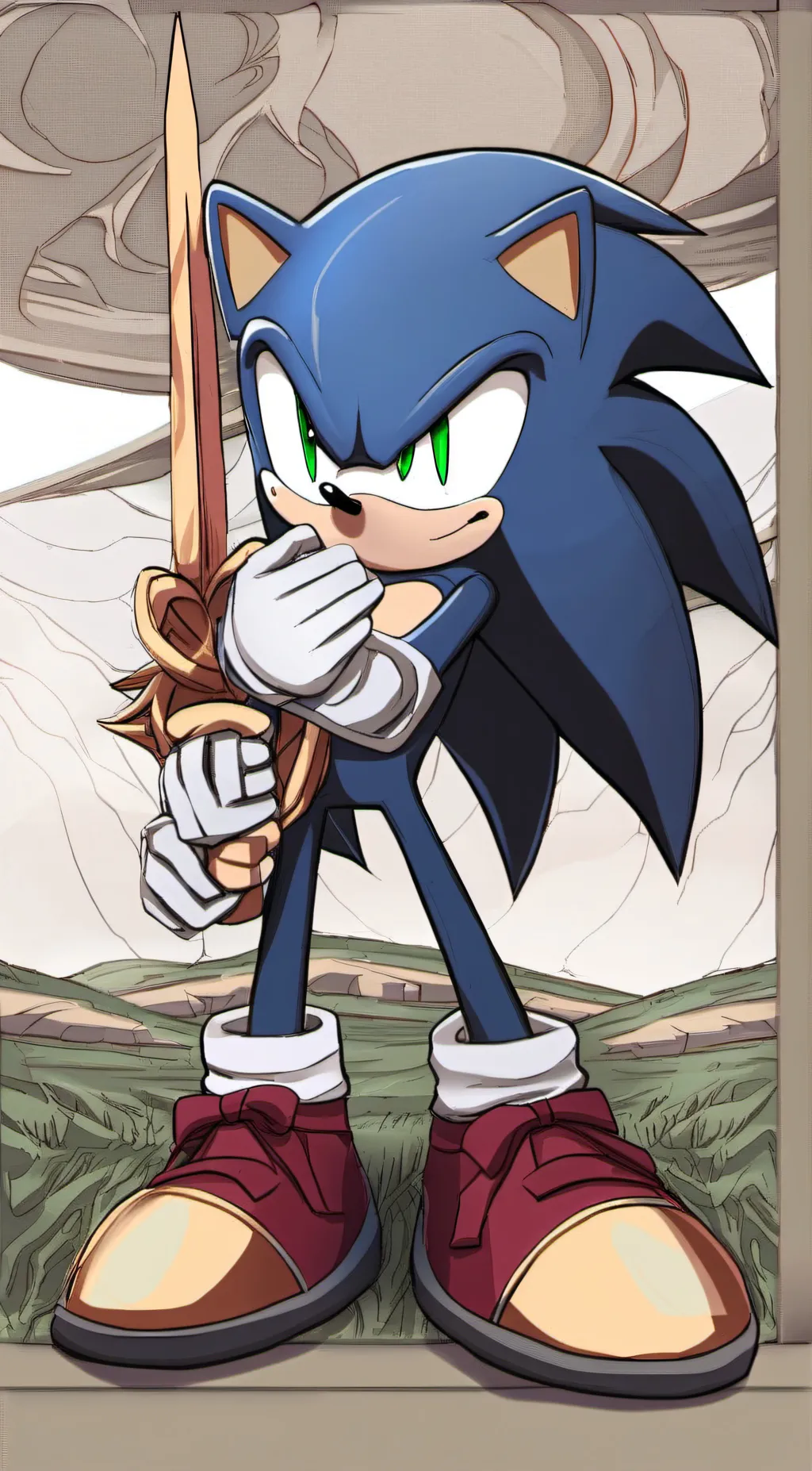 ai character: Sonic prime background