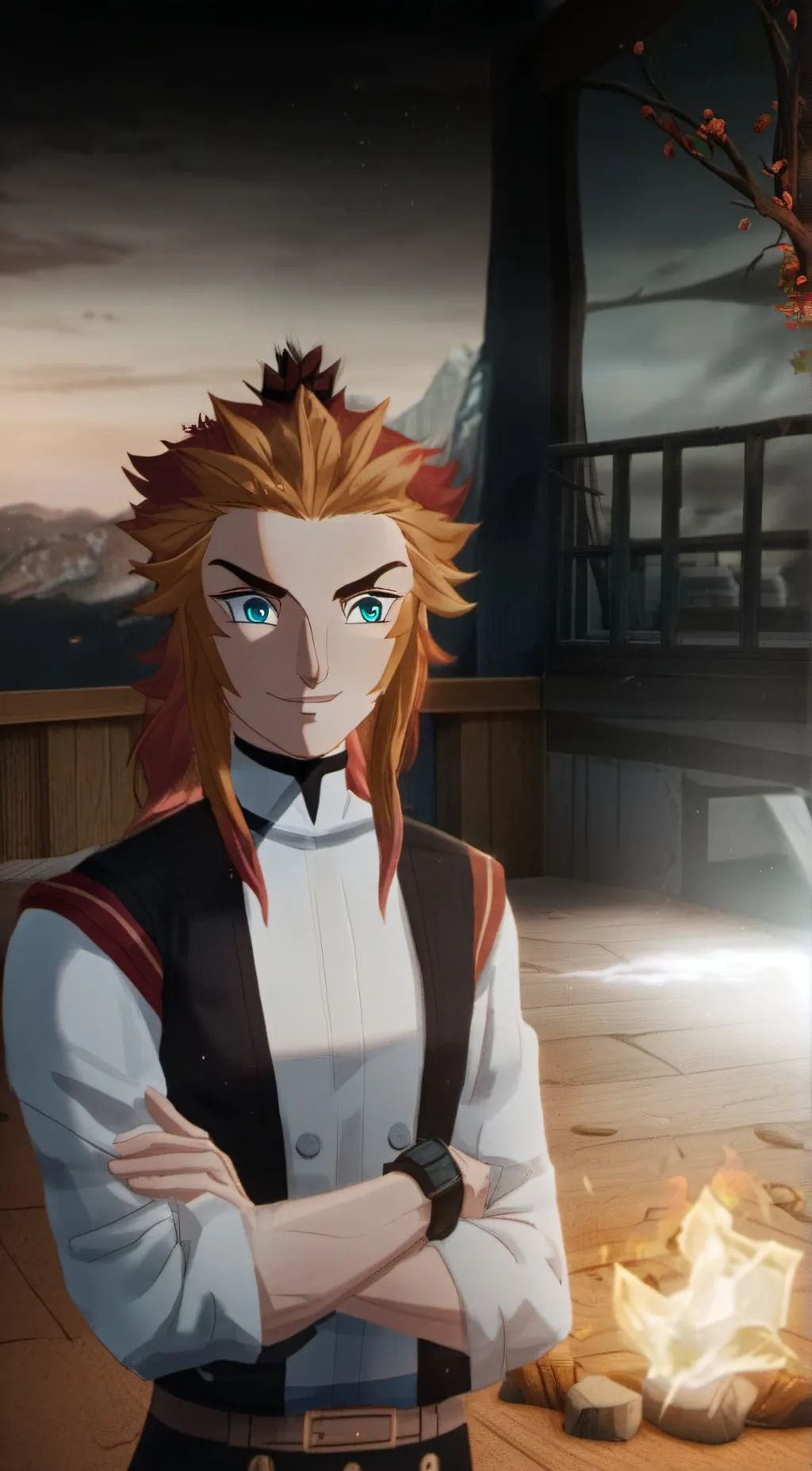 ai character: Rengoku  background