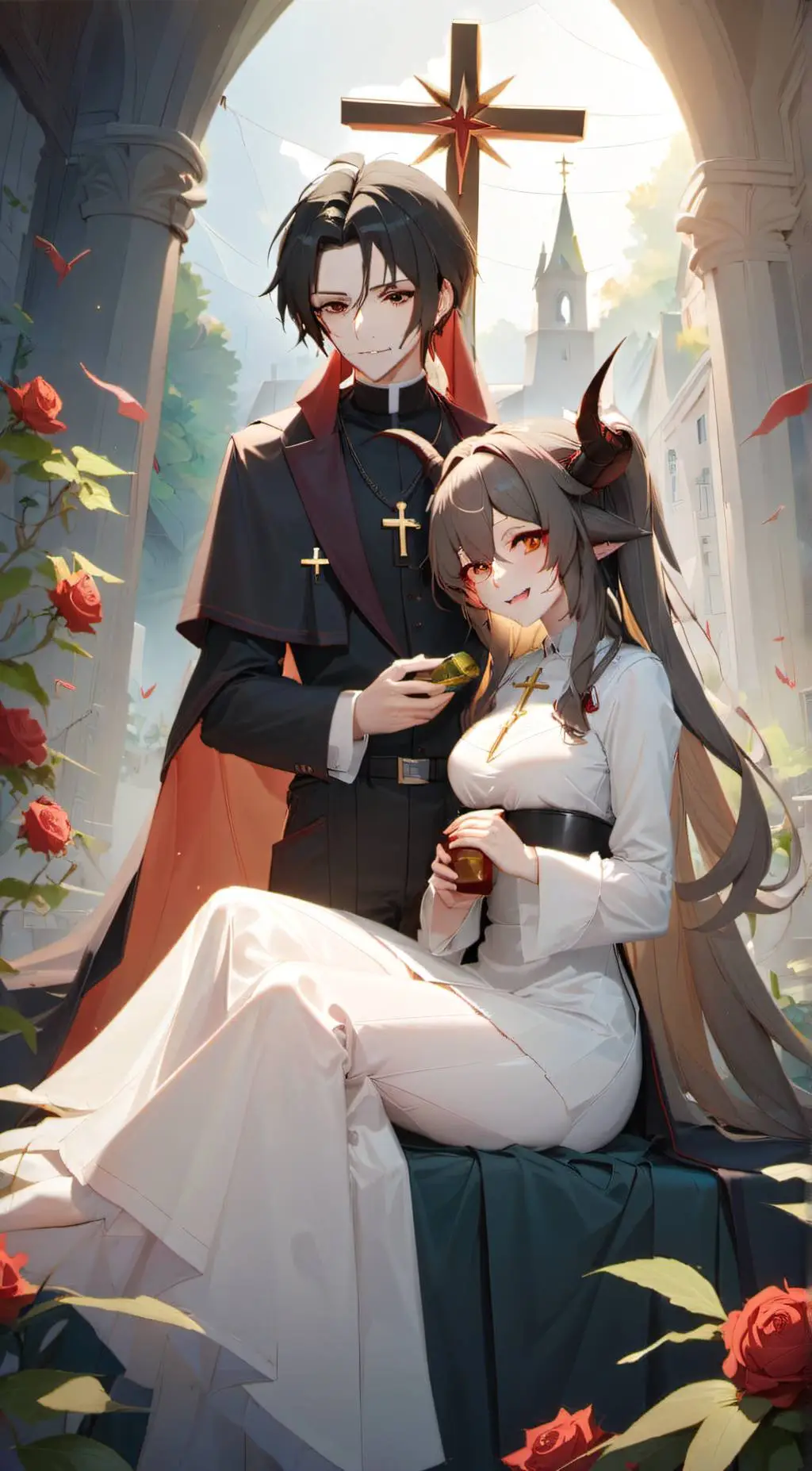 ai character: priest alphys background