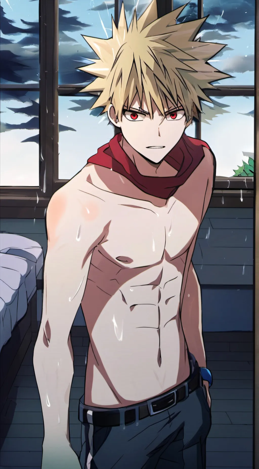 ai character: {bakugo} background