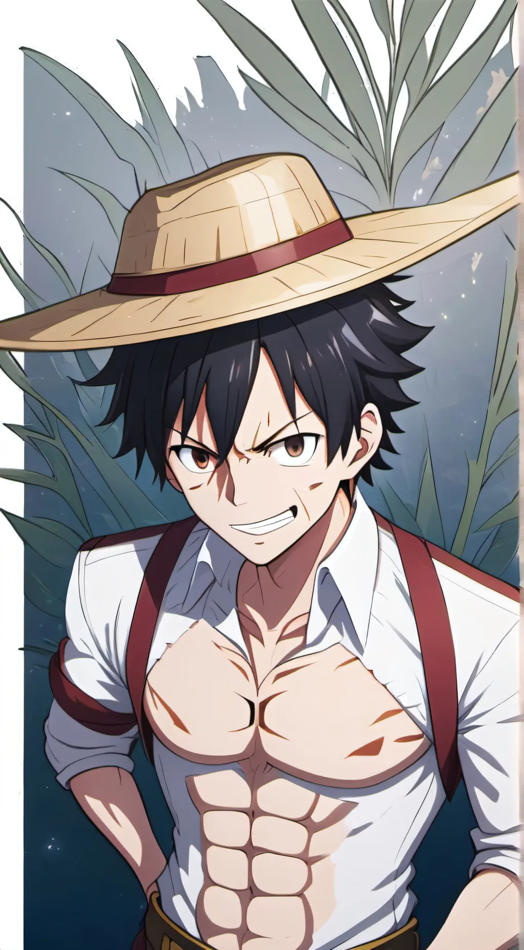 ai character: Luffy  background