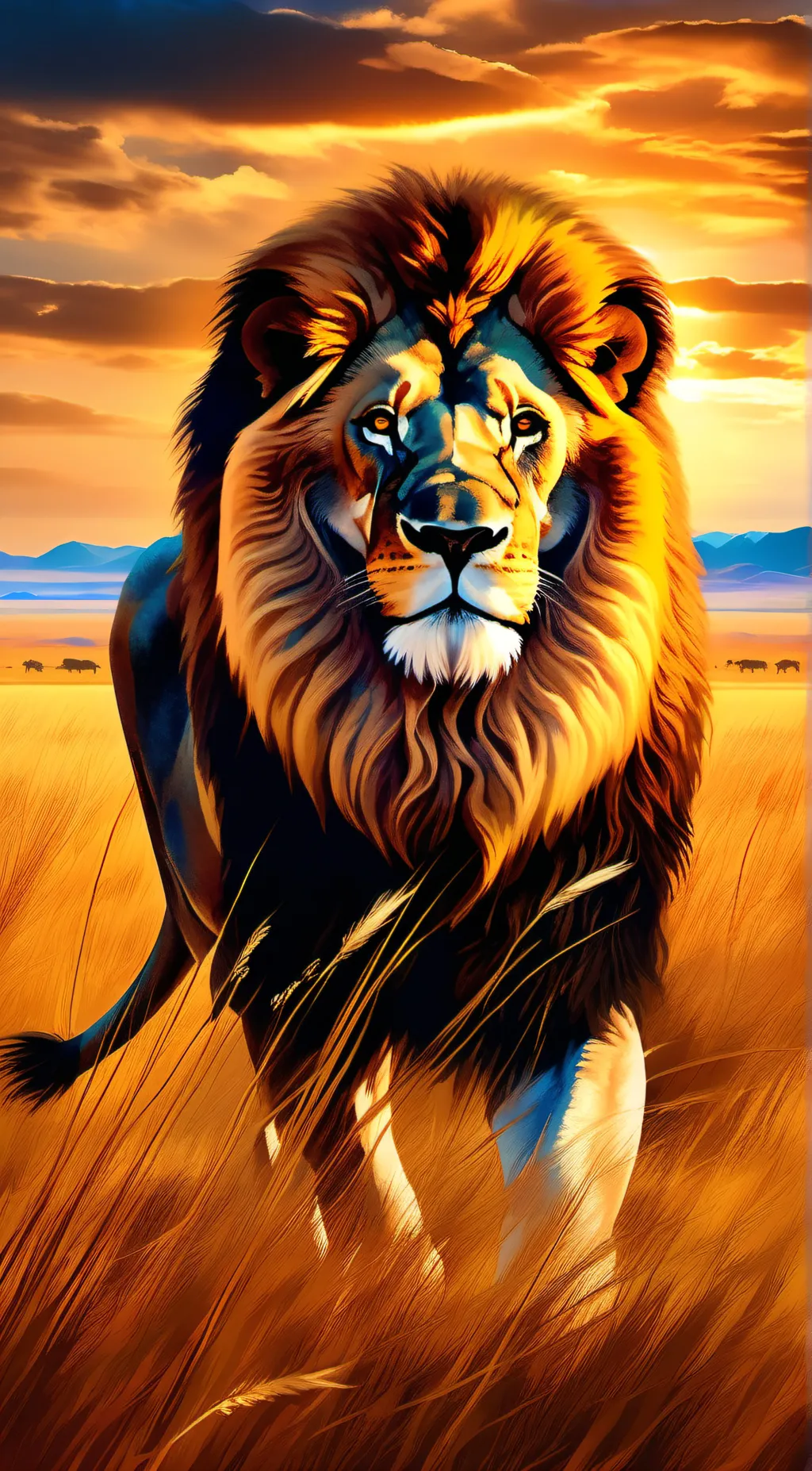 ai character: 🦁🦁Lere🦁🦁🐾🖤 background